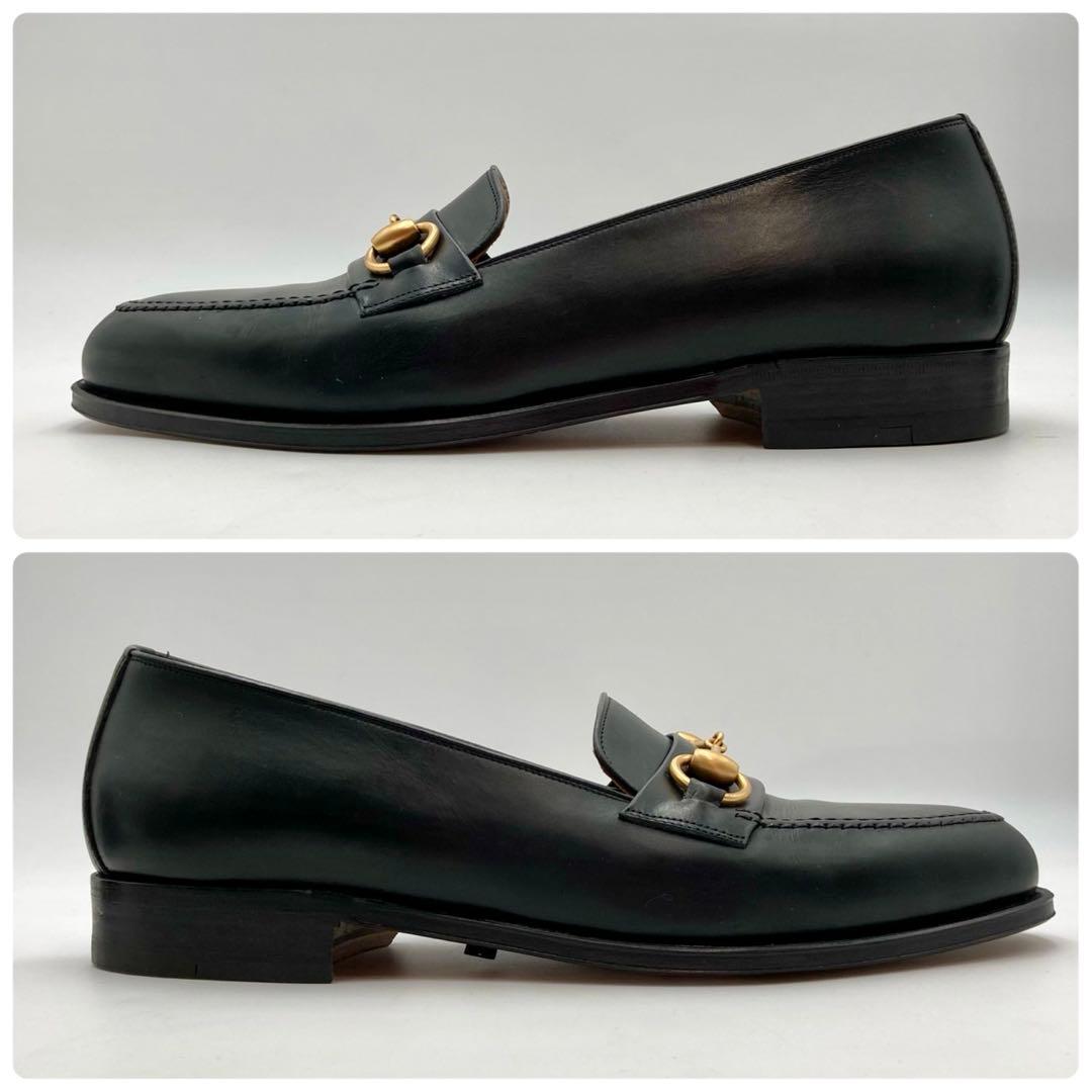 アラビアート✨ GUCCI ローファー 革靴 ホースビット 黒 レザー 7