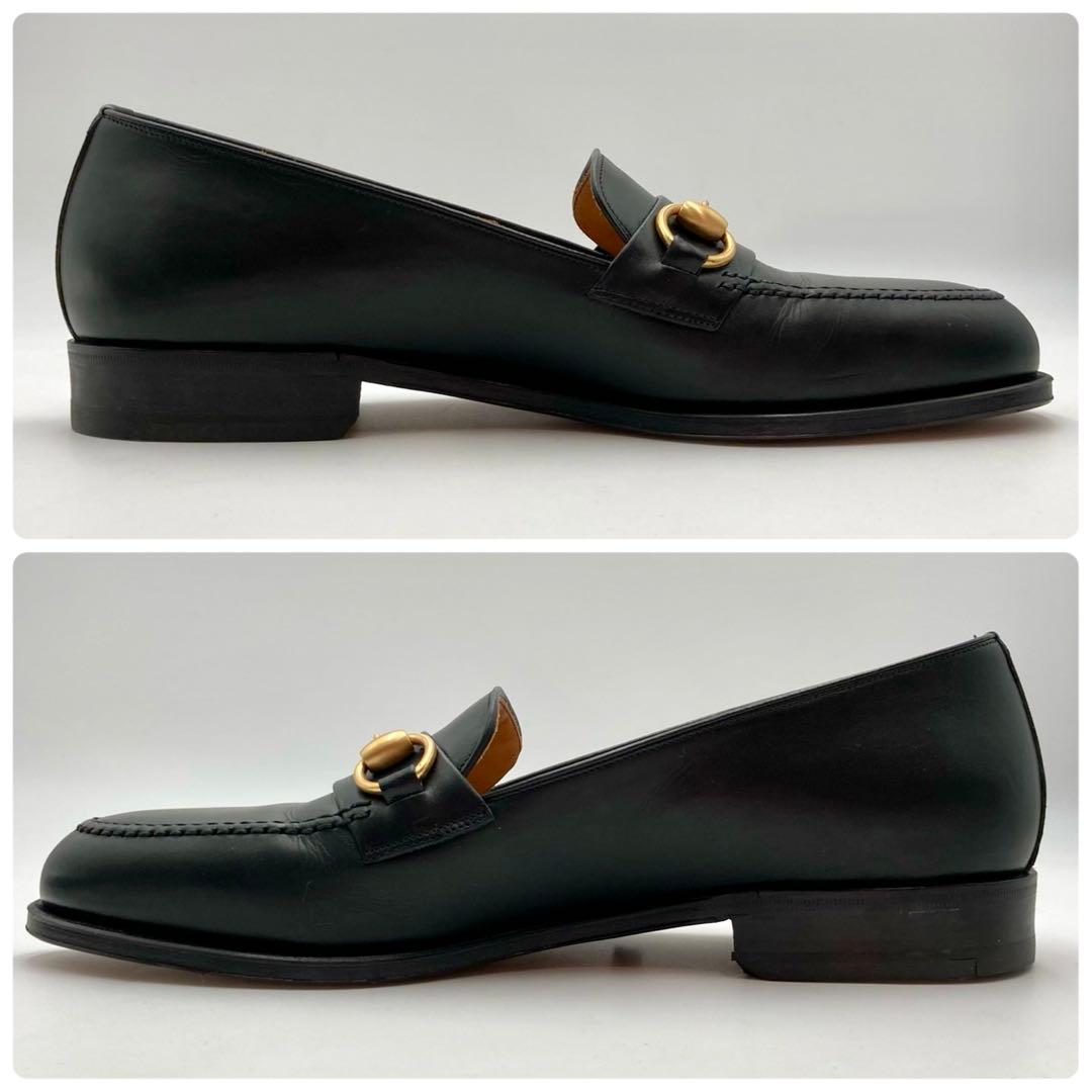 アラビアート✨ GUCCI ローファー 革靴 ホースビット 黒 レザー 7