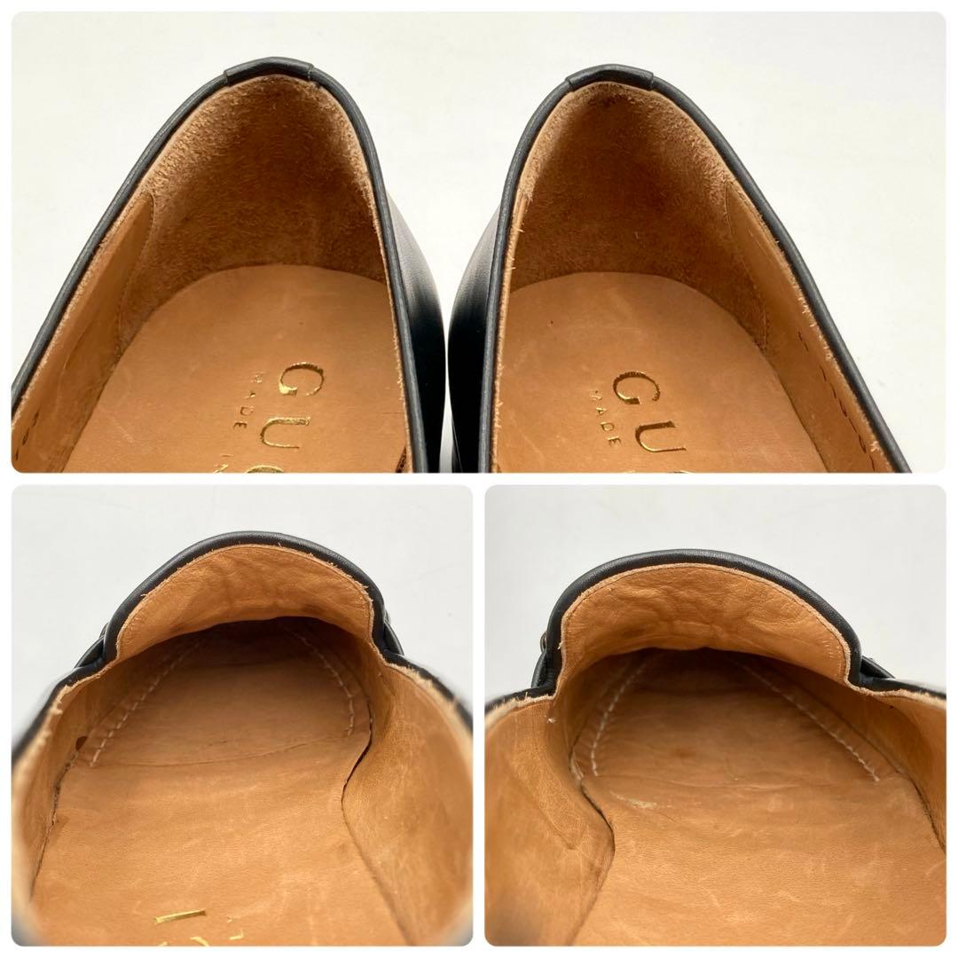 アラビアート✨ GUCCI ローファー 革靴 ホースビット 黒 レザー 7