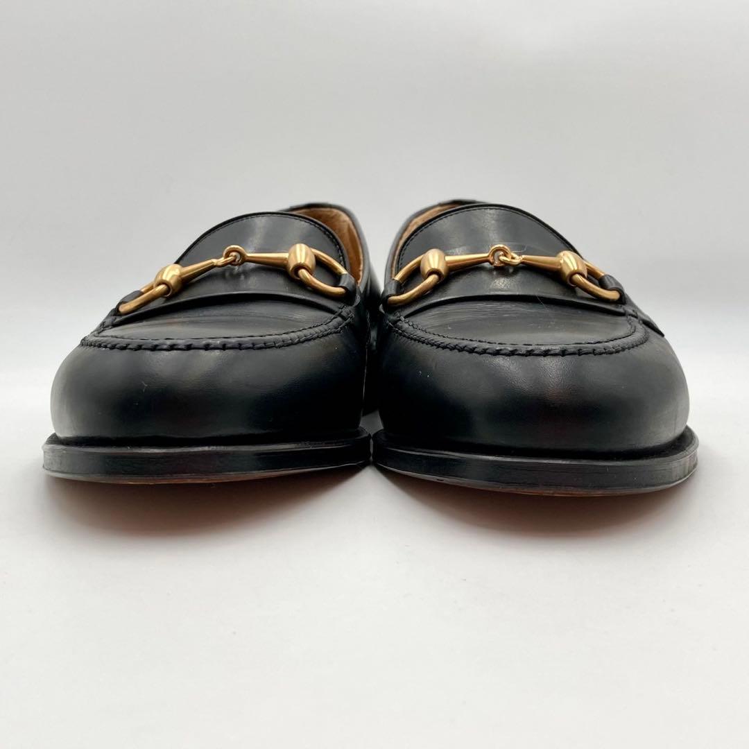 アラビアート✨ GUCCI ローファー 革靴 ホースビット 黒 レザー 7