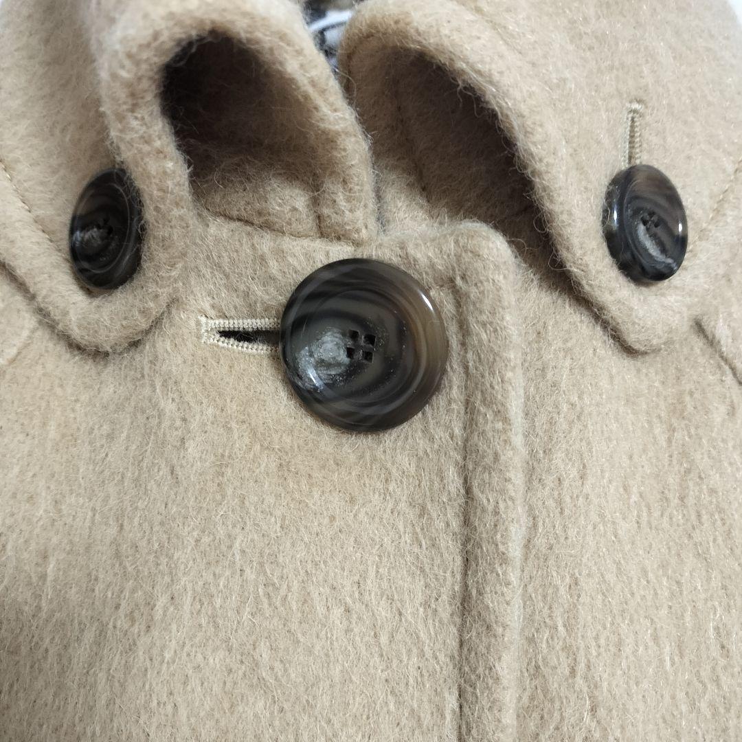 【バーバリーブルーレーベル】 Aラインコート　ノバチェック柄　ベージュ 38