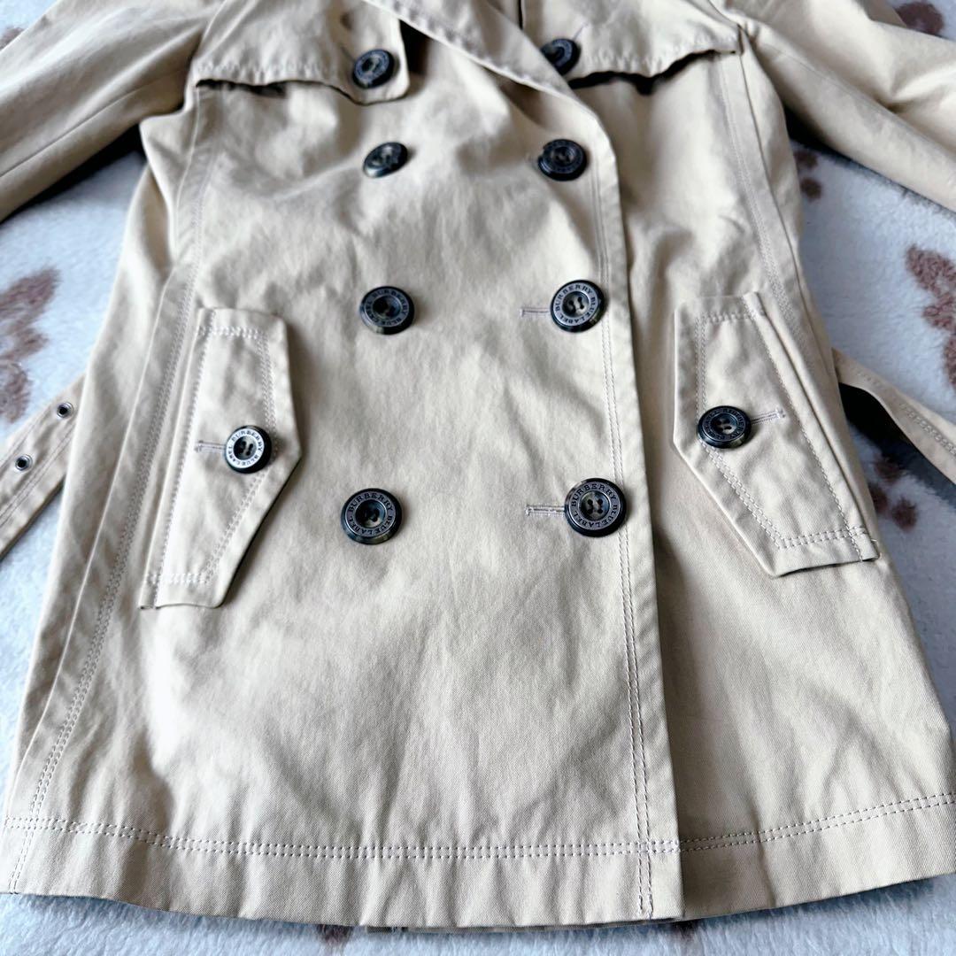 バーバリーブルーレーベル ノバチェック ショートトレンチコート ベルト 40