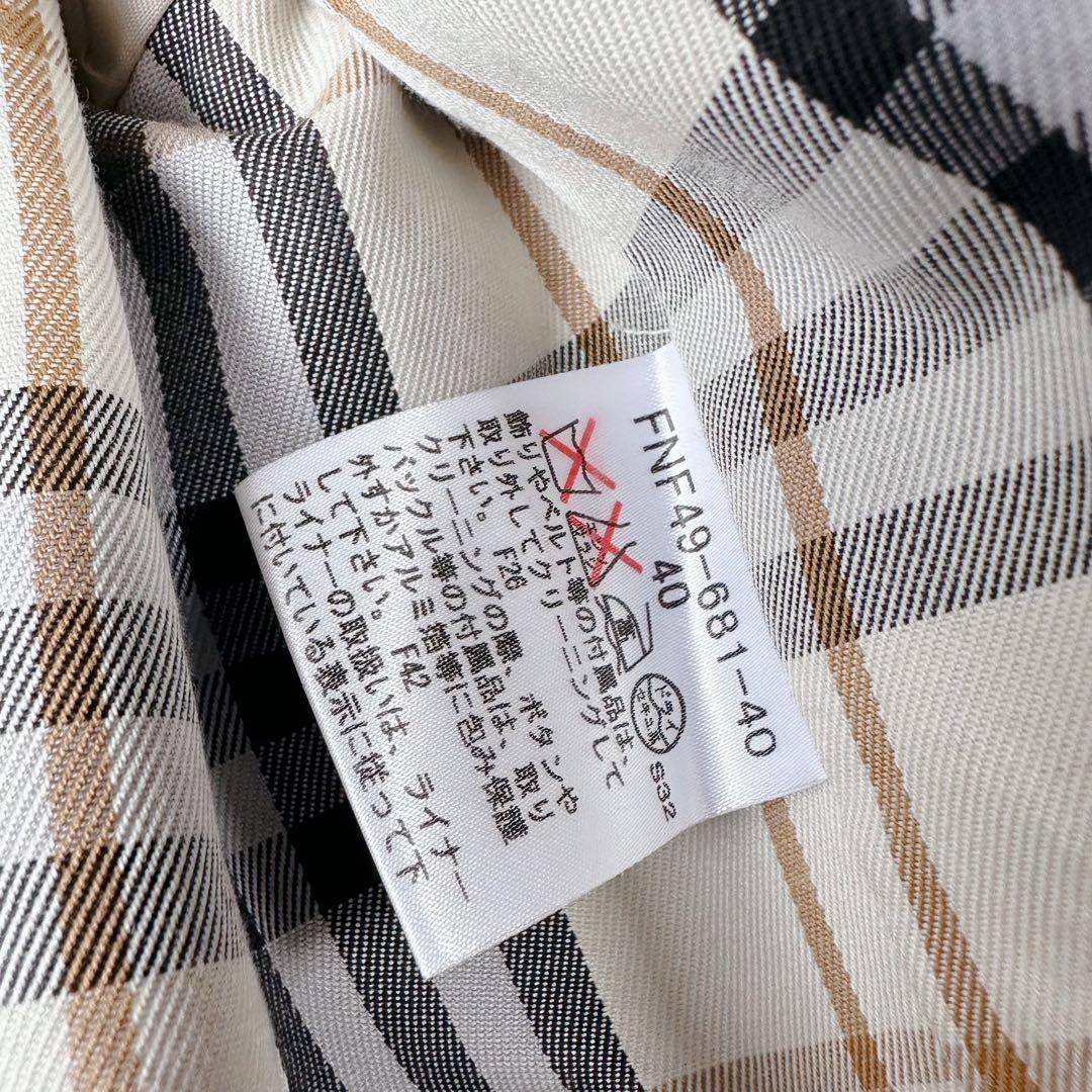 バーバリーブルーレーベル ノバチェック ショートトレンチコート ベルト 40