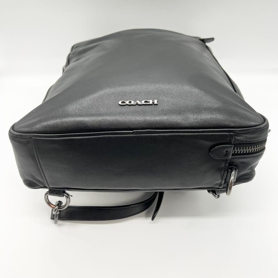 COACH　グラハム　バックパック　3way　ビジネス　レザー　ブラック　A4