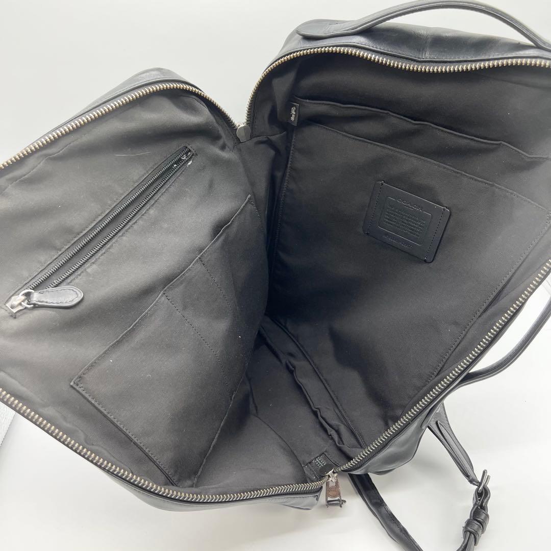 COACH　グラハム　バックパック　3way　ビジネス　レザー　ブラック　A4