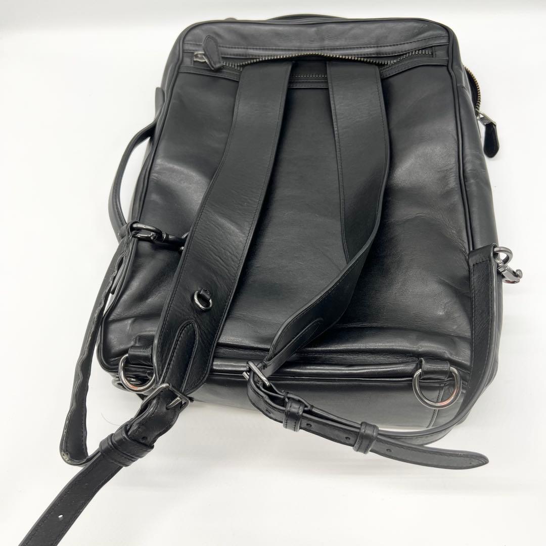 COACH　グラハム　バックパック　3way　ビジネス　レザー　ブラック　A4