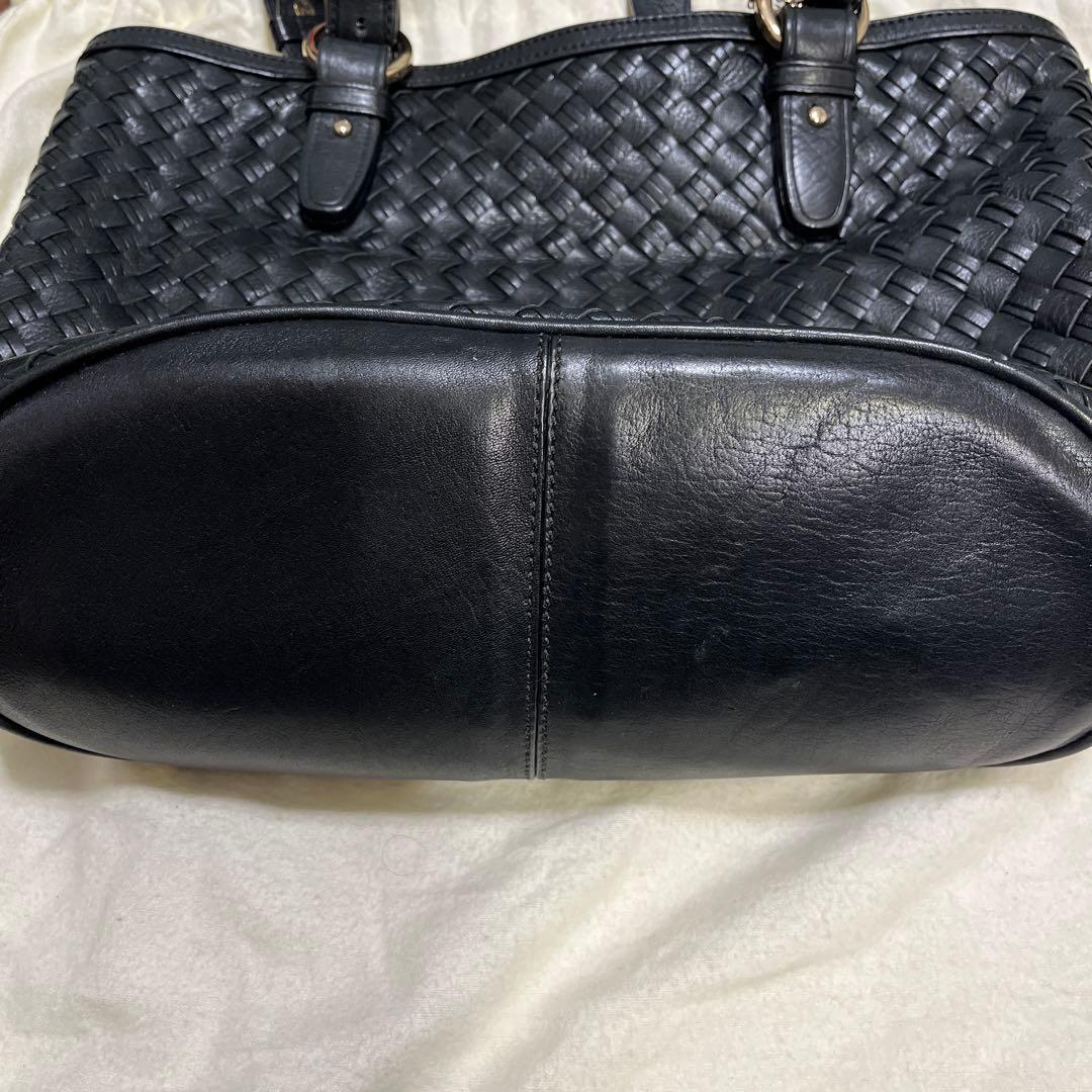 コールハーン　ブラックレザートートバッグ