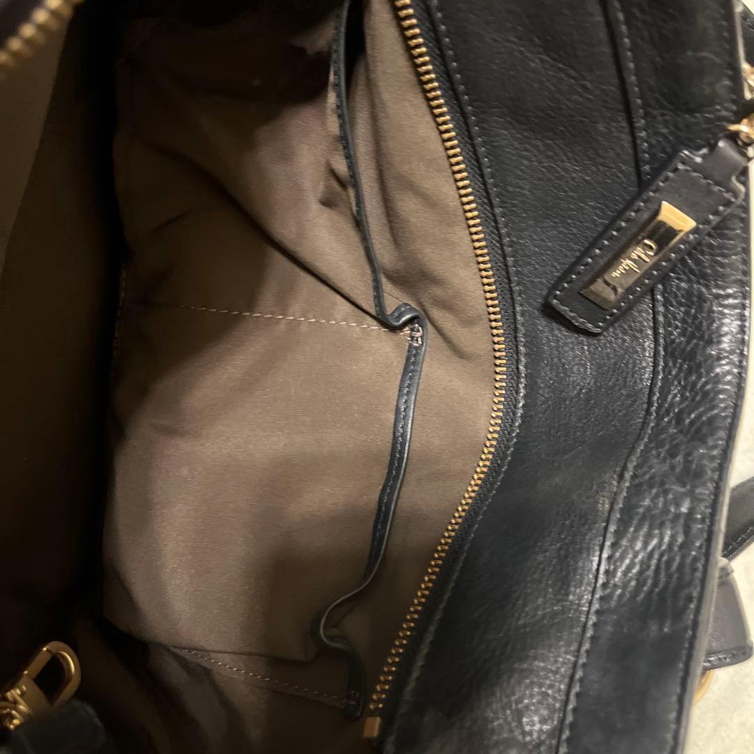 コールハーン　ブラックレザートートバッグ