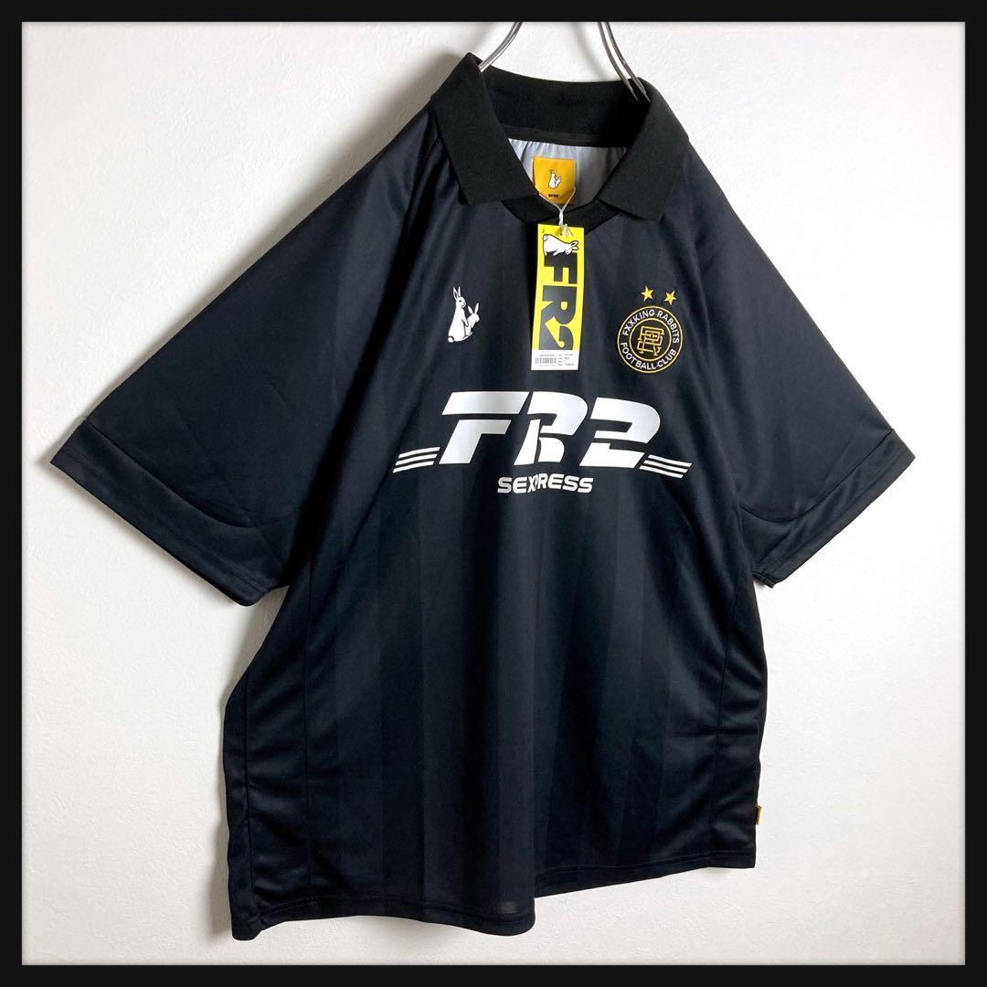 【新品タグ付き】FR2★センターロゴ ゲームシャツ サッカー 即完売L 入手困難