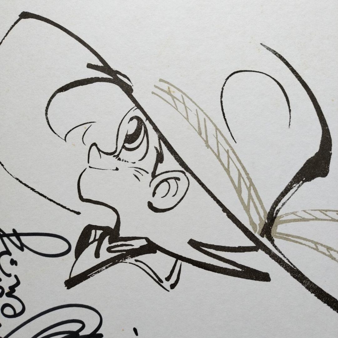 「貴重なお品」矢口高雄　サイン落款あり　直筆釣りキチ三平イラスト