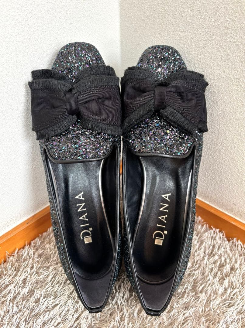 ❤️DIANA❤️グリッター ビジューソールフラットシューズ 23㎝ 新品未使用