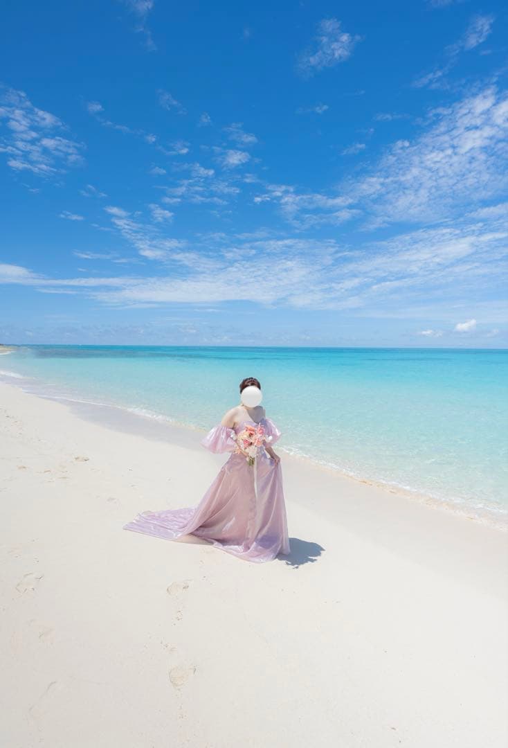 ピンク オフショルダー フリルドレス