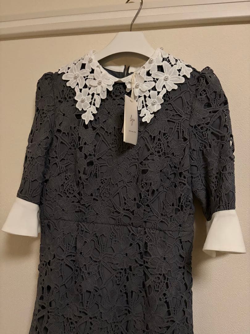 即日発送　新品　花柄レースカラースパンコールAラインドレス結婚式二次会パーティ