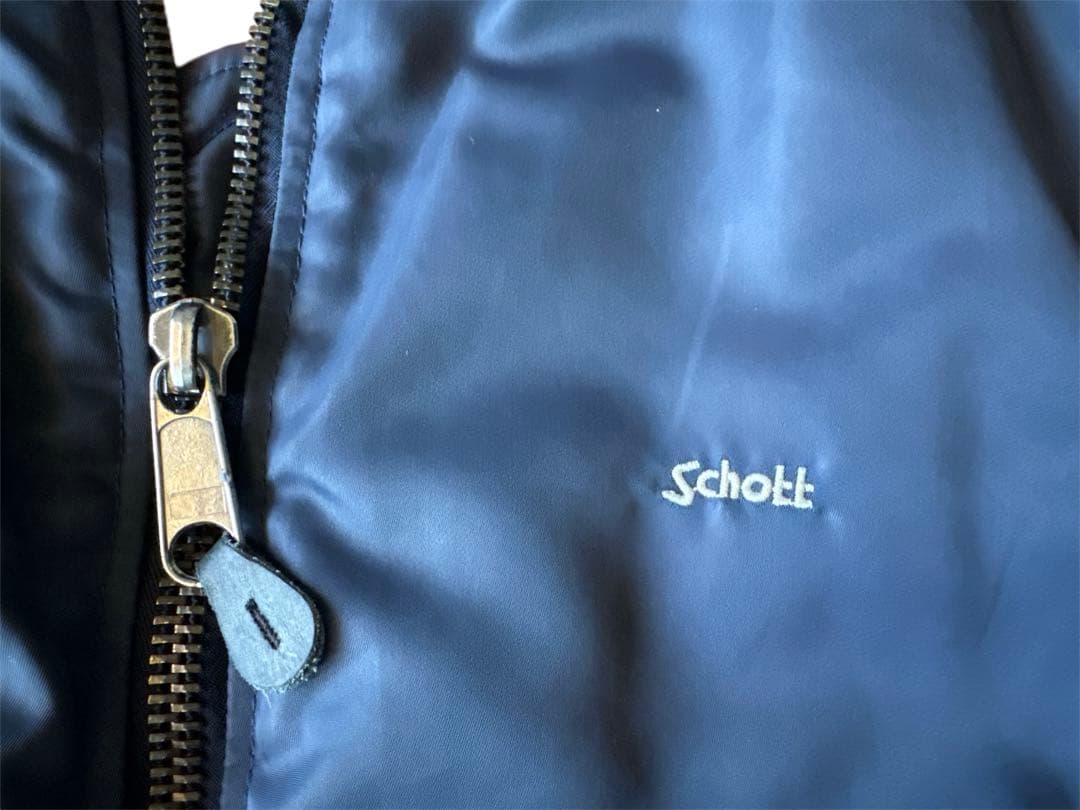 y*a様 Schott MA-1 フライトジャケット ネイビー ショット