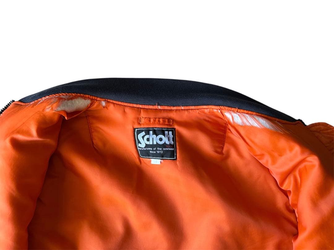 y*a様 Schott MA-1 フライトジャケット ネイビー ショット