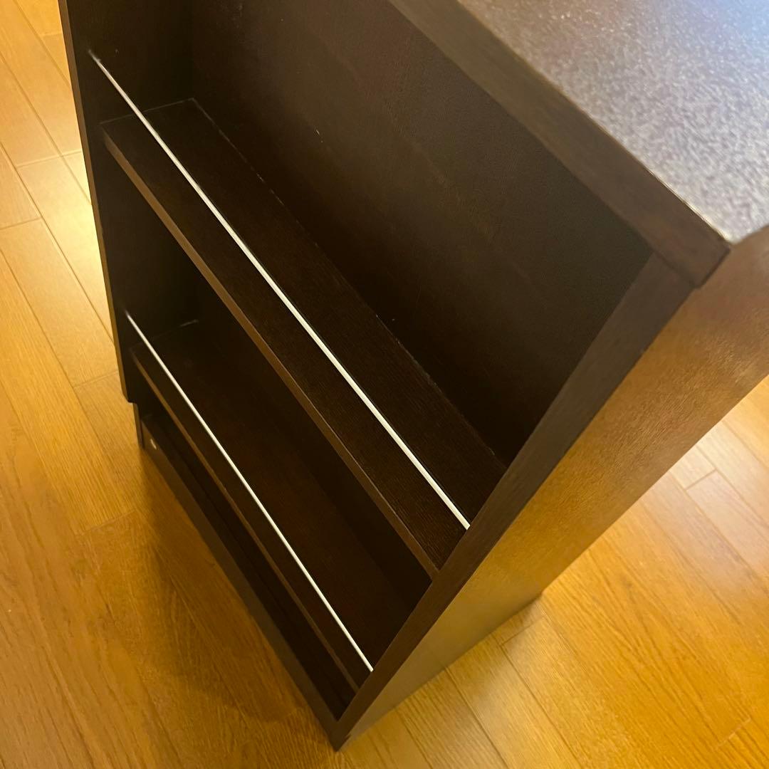 姫ちゃん　FAX台　ルーター収納　天然木　台　46cm ブラウン　収納