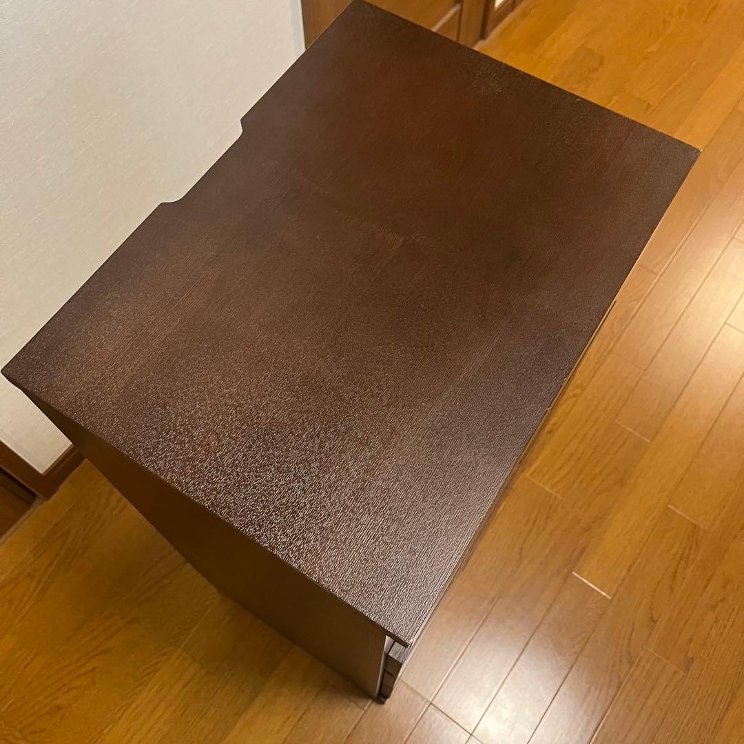 姫ちゃん　FAX台　ルーター収納　天然木　台　46cm ブラウン　収納