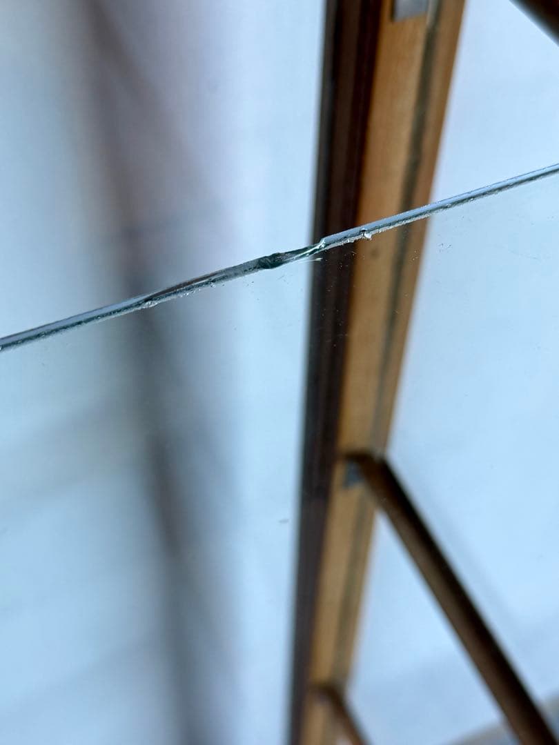 引取り限定 木枠 ガラス ショーケース 陳列棚 飾り棚 パンケース 古家具 什器