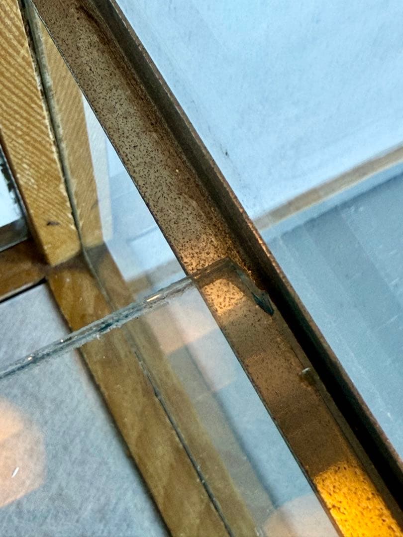 引取り限定 木枠 ガラス ショーケース 陳列棚 飾り棚 パンケース 古家具 什器