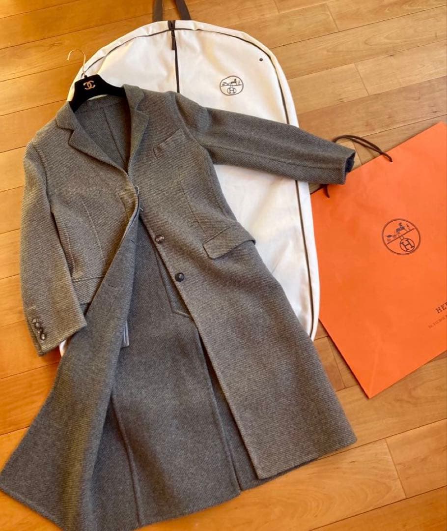 HERMES マルジェラ期　カシミヤコート　ダブルフェイス　美品　クリーニング済