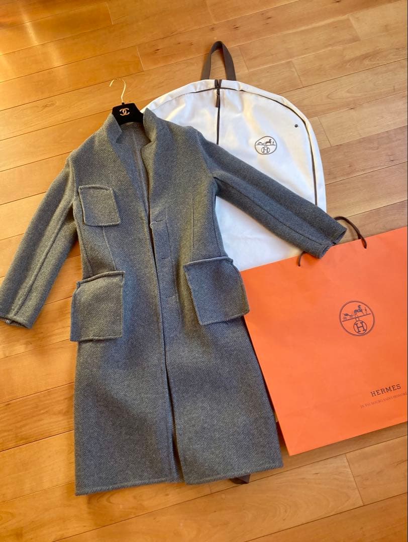 HERMES マルジェラ期　カシミヤコート　ダブルフェイス　美品　クリーニング済