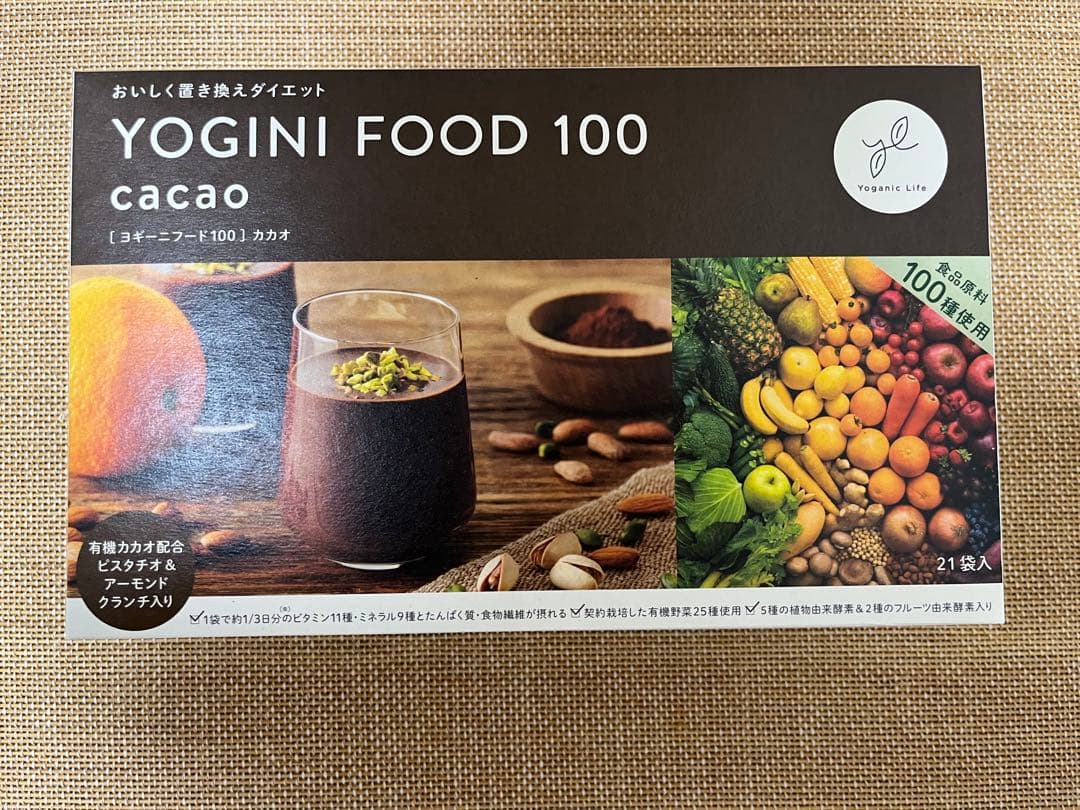 YOGINI FOOD 100 cacao 21食入り