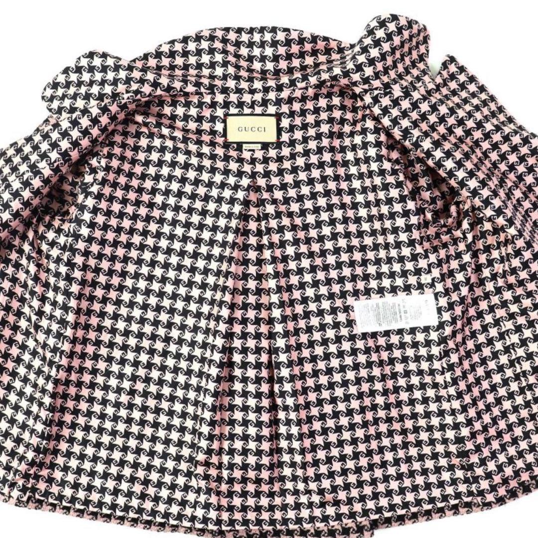 新品Gucciグッチ　ウールシルク千鳥格子柄 コートジャケットイタリア製