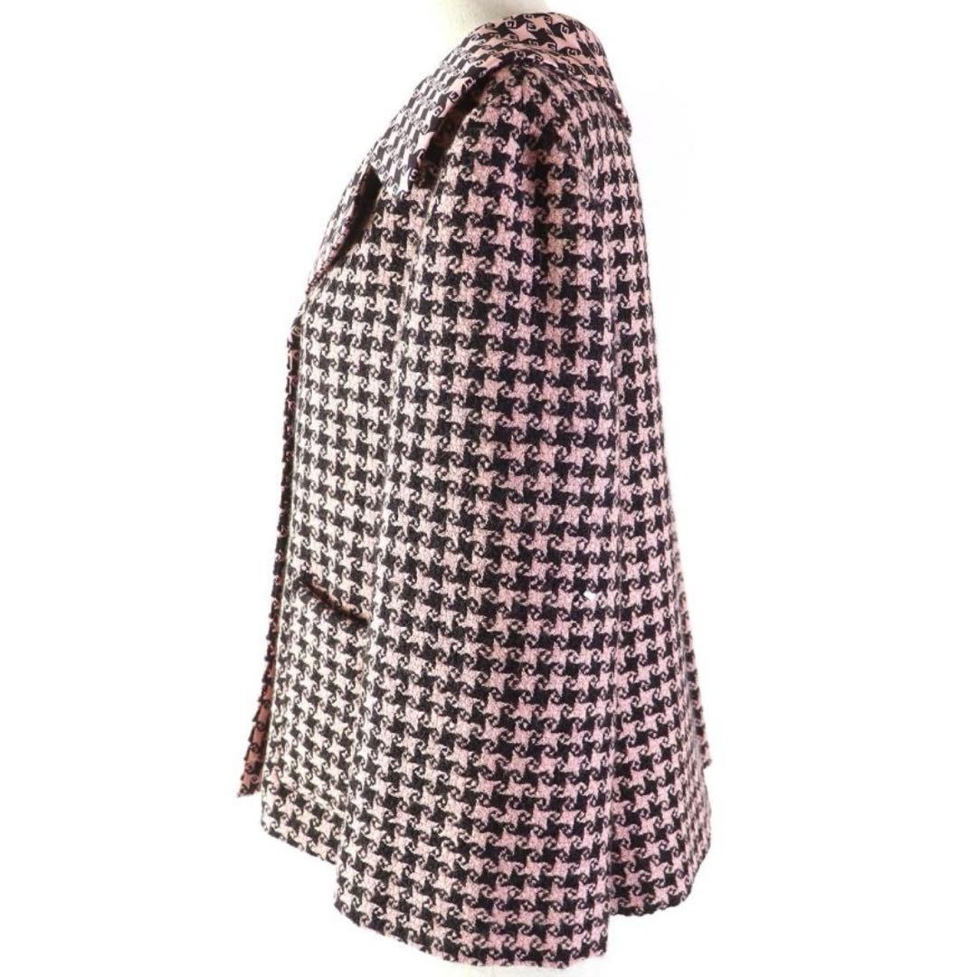 新品Gucciグッチ　ウールシルク千鳥格子柄 コートジャケットイタリア製