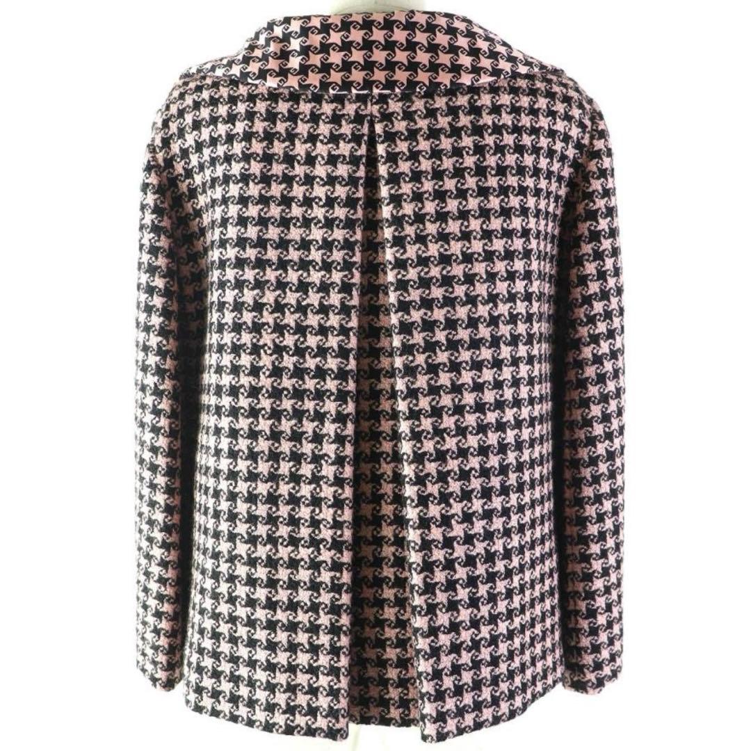 新品Gucciグッチ　ウールシルク千鳥格子柄 コートジャケットイタリア製