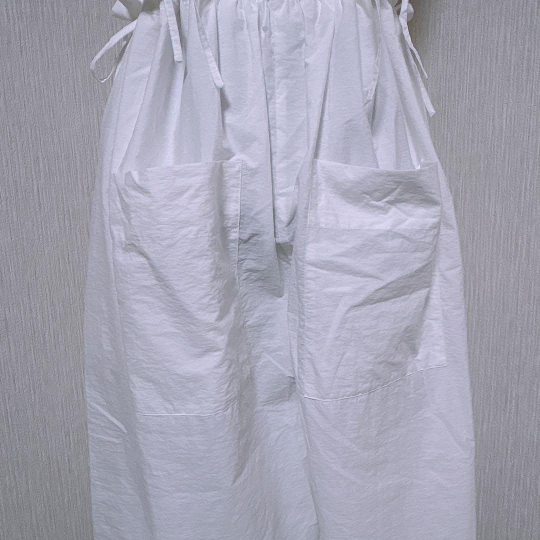 【美品】メゾンスペシャル　ボリュームバルーンロンパース　ホワイト　サロペット