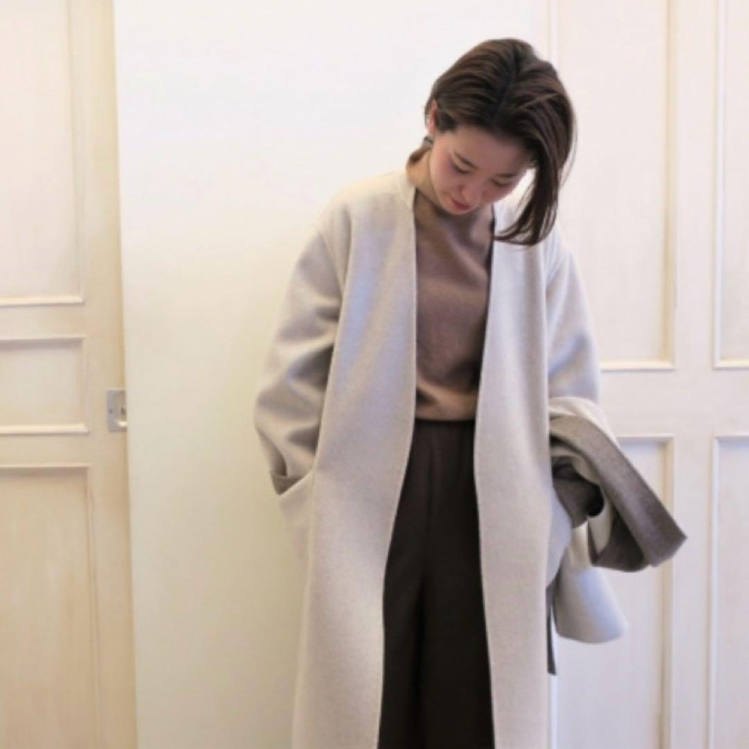 GALERIE VIE ウールダブルフェイスストールコート ストール無し