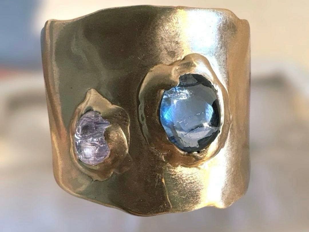 値引き交渉不可　プリュイ　 一点もの　ソウMヘアピアス　シャンパン