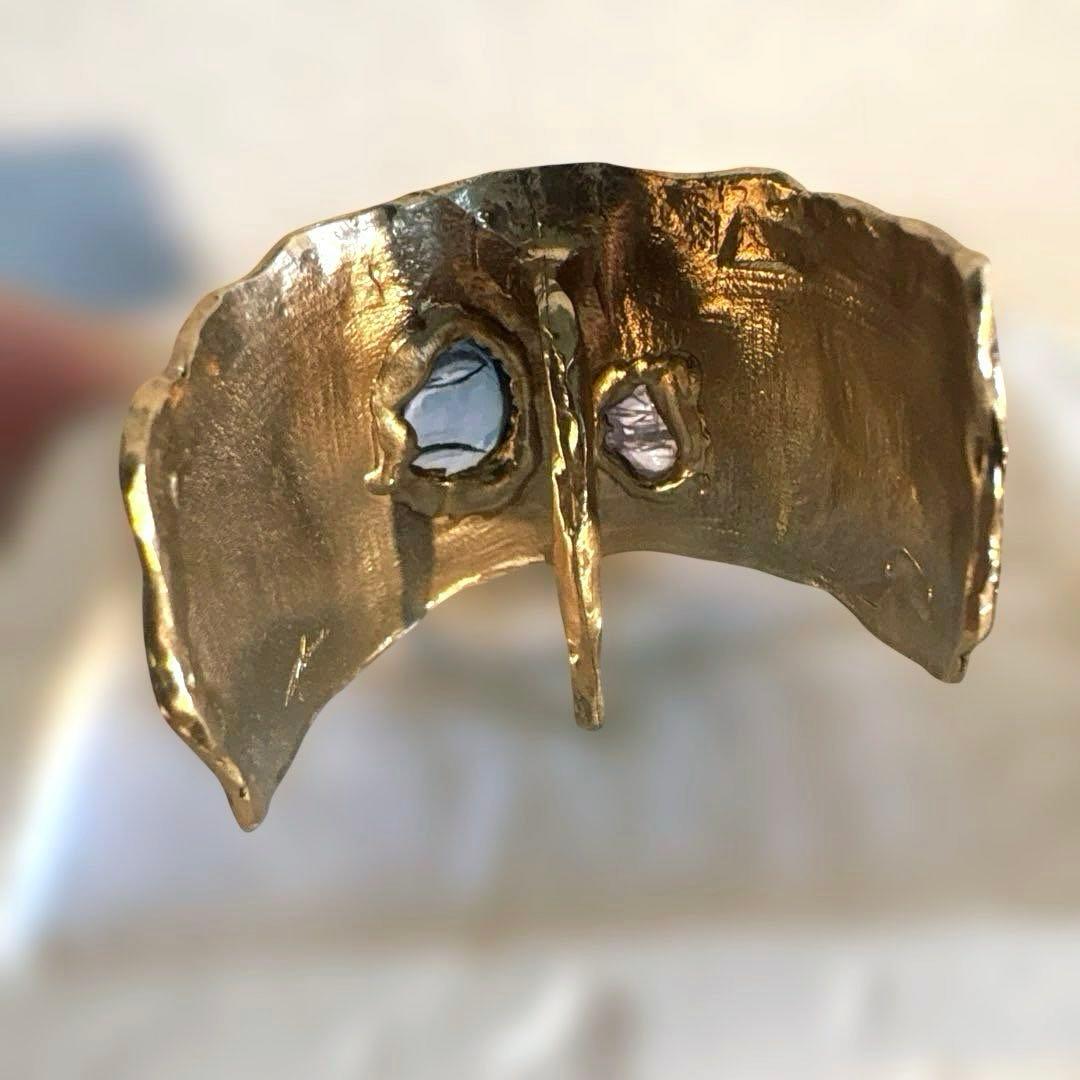 値引き交渉不可　プリュイ　 一点もの　ソウMヘアピアス　シャンパン