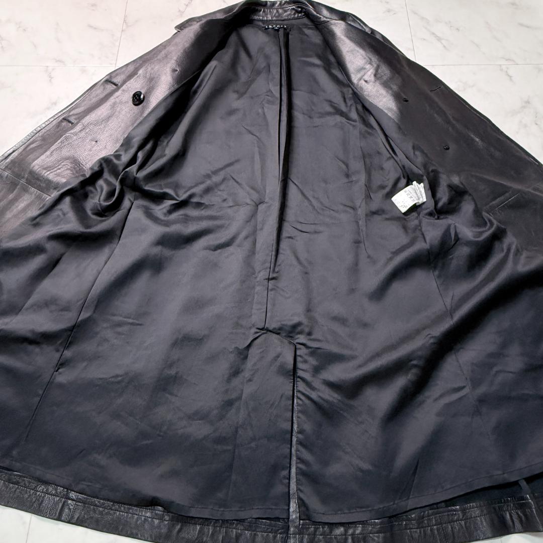 ✨希少✨セオリー ラムレザー100％ トレンチコート 軽量 ペプラム ブラック