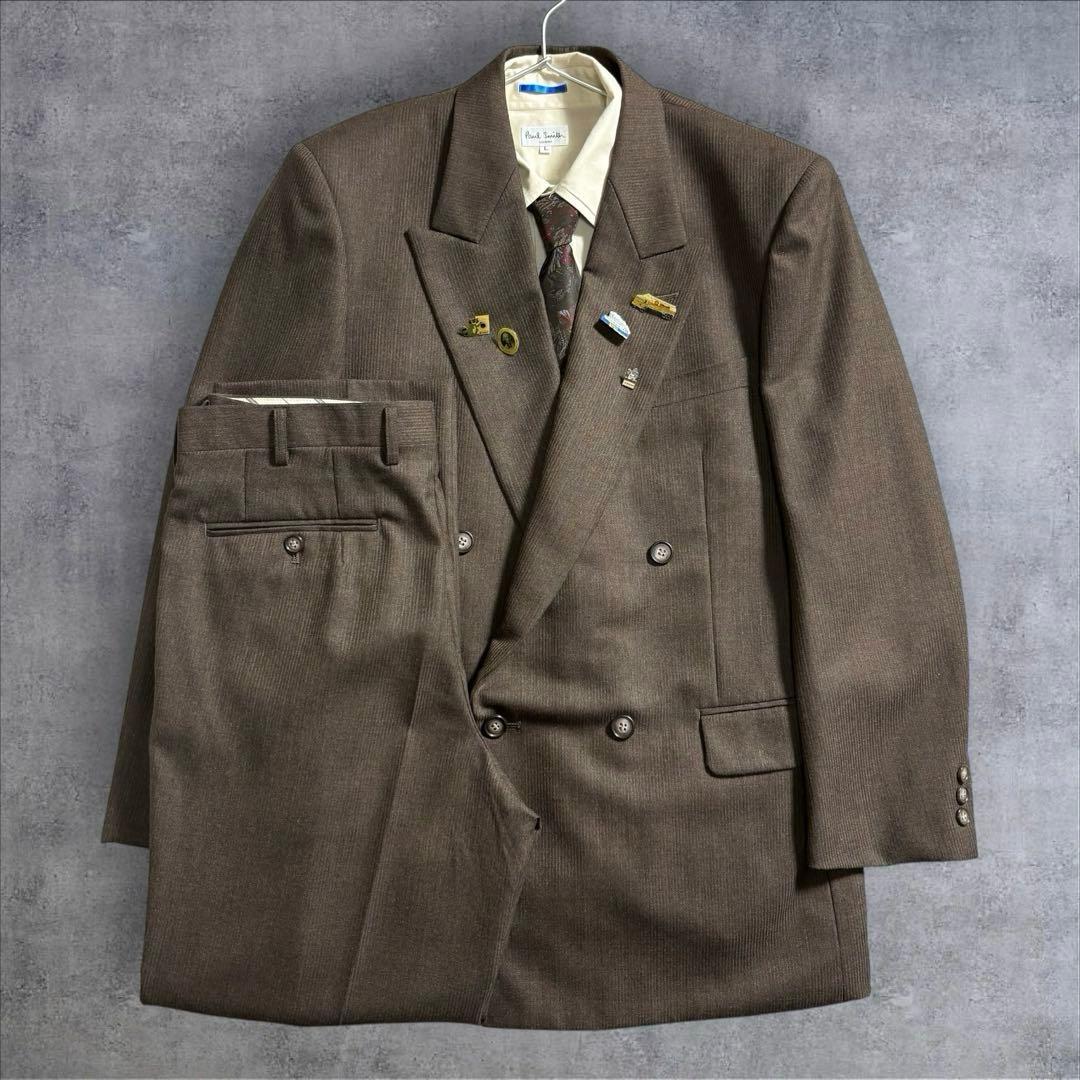 スーツ セットアップ ダブル ピンズ 成人式 Paul Smith ブラウン