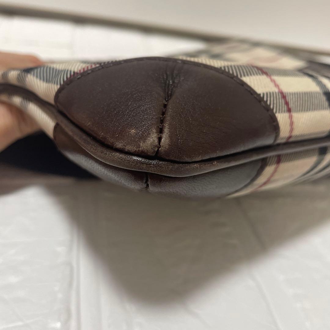 Burberry ショルダーバッグ　ノバチェック　ロゴプレート　キャンバス