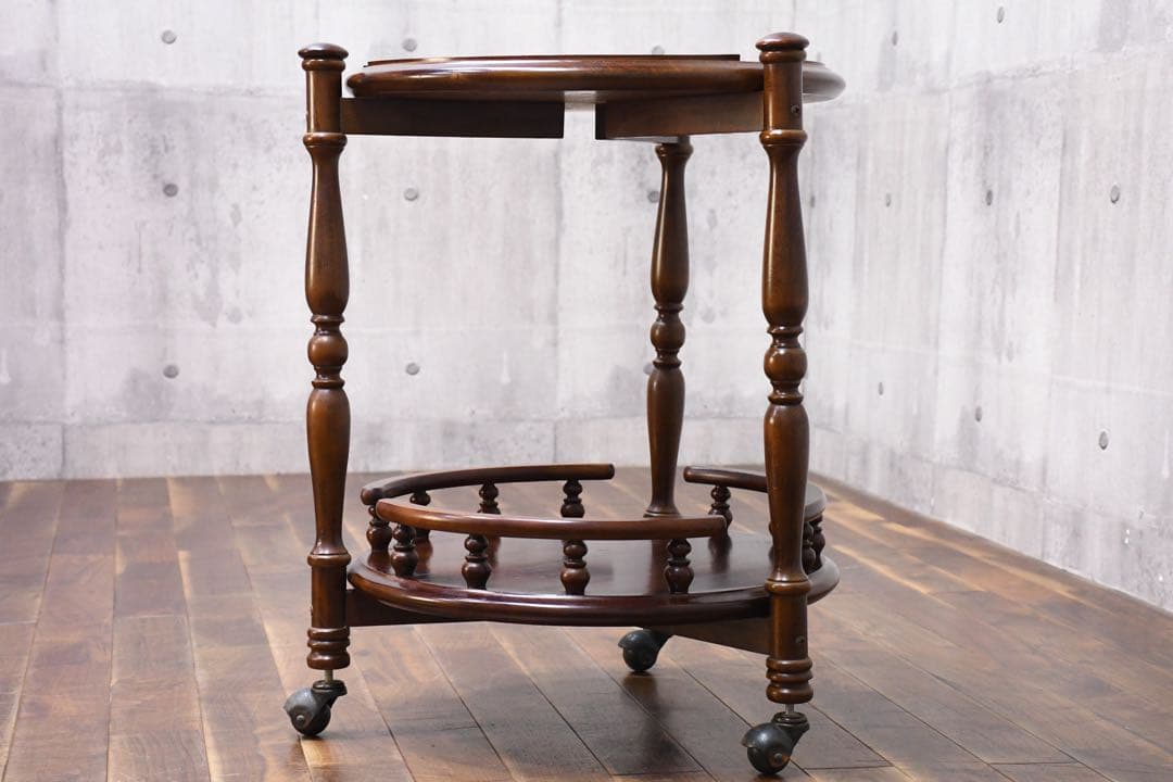 EDK14 柏木工 キャスターワゴン ラウンド型 サービスワゴン キッチンワゴン