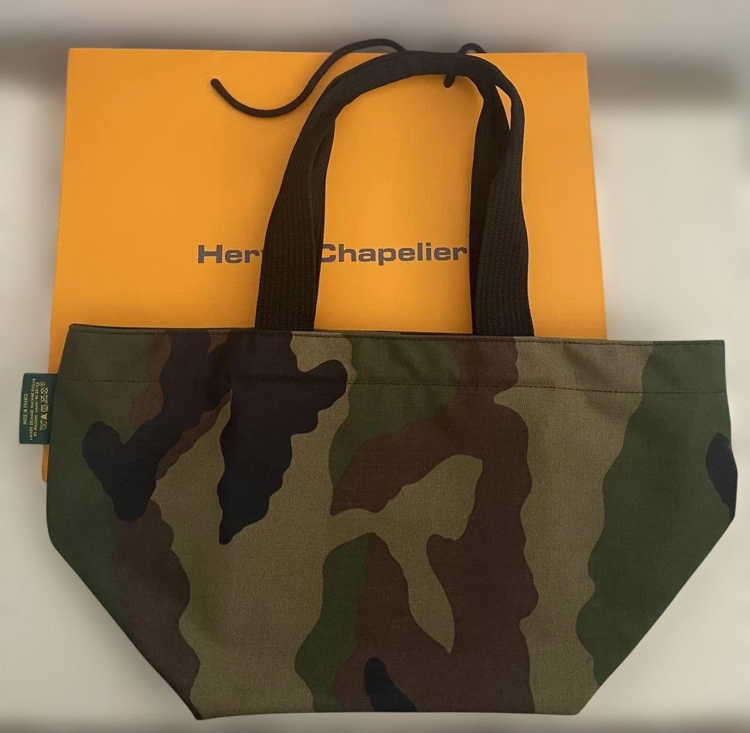 美品　エルベシャプリエ　1028Wカモフラージュ　ML トートバッグ　迷彩