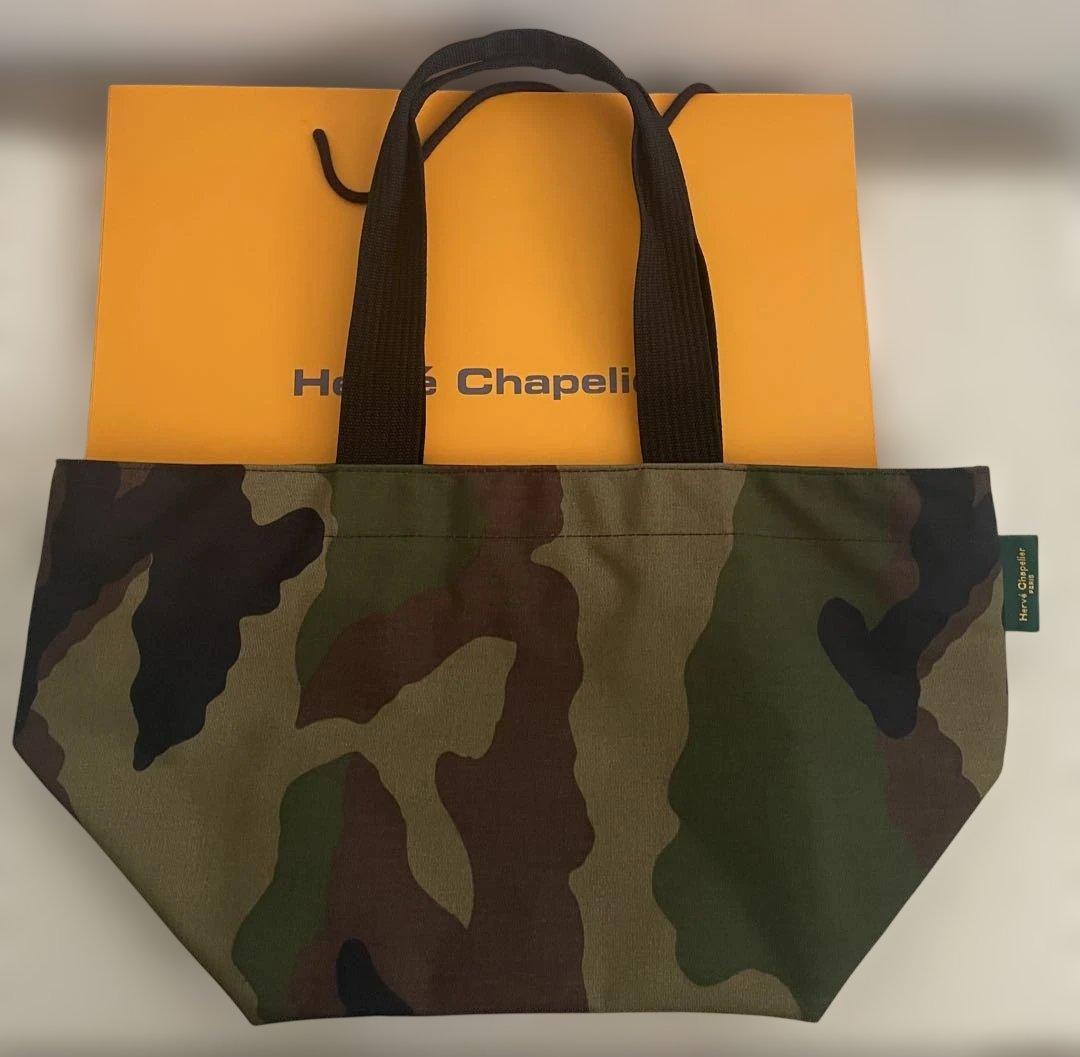 美品　エルベシャプリエ　1028Wカモフラージュ　ML トートバッグ　迷彩