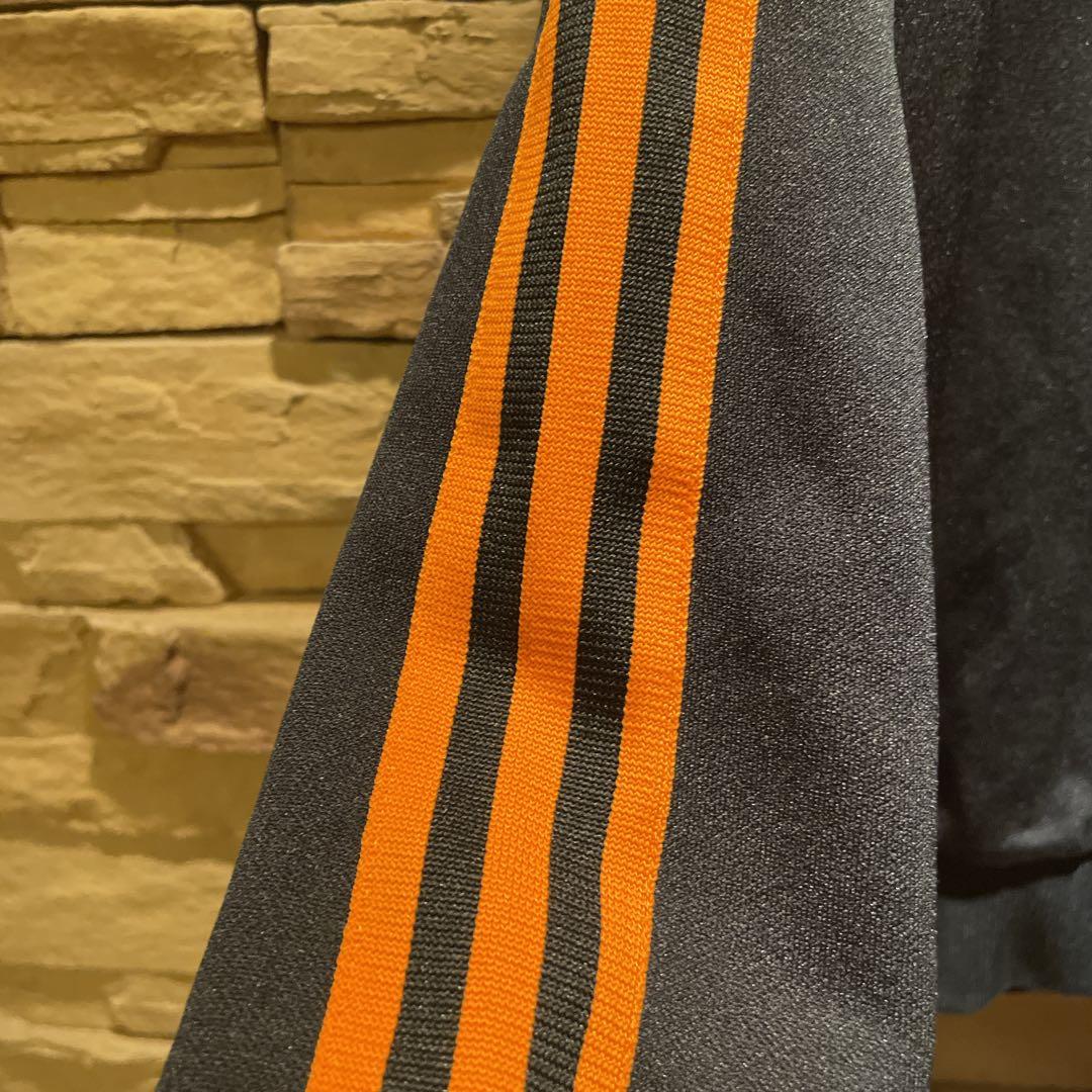 【希少】80s'/与田祐希/adidas/トラックジャケット/黒オレンジ/5号