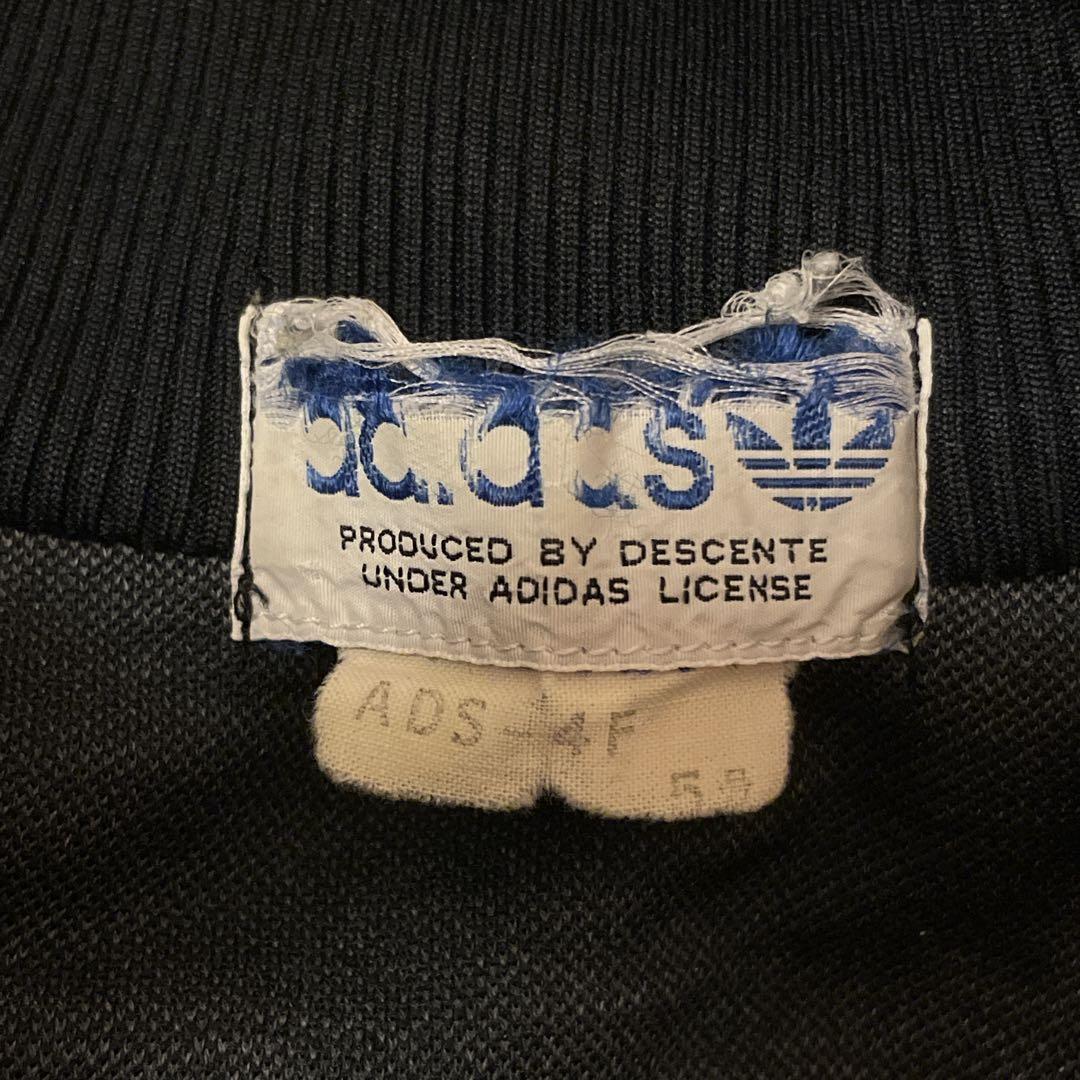 【希少】80s'/与田祐希/adidas/トラックジャケット/黒オレンジ/5号