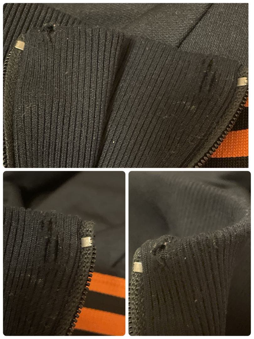 【希少】80s'/与田祐希/adidas/トラックジャケット/黒オレンジ/5号