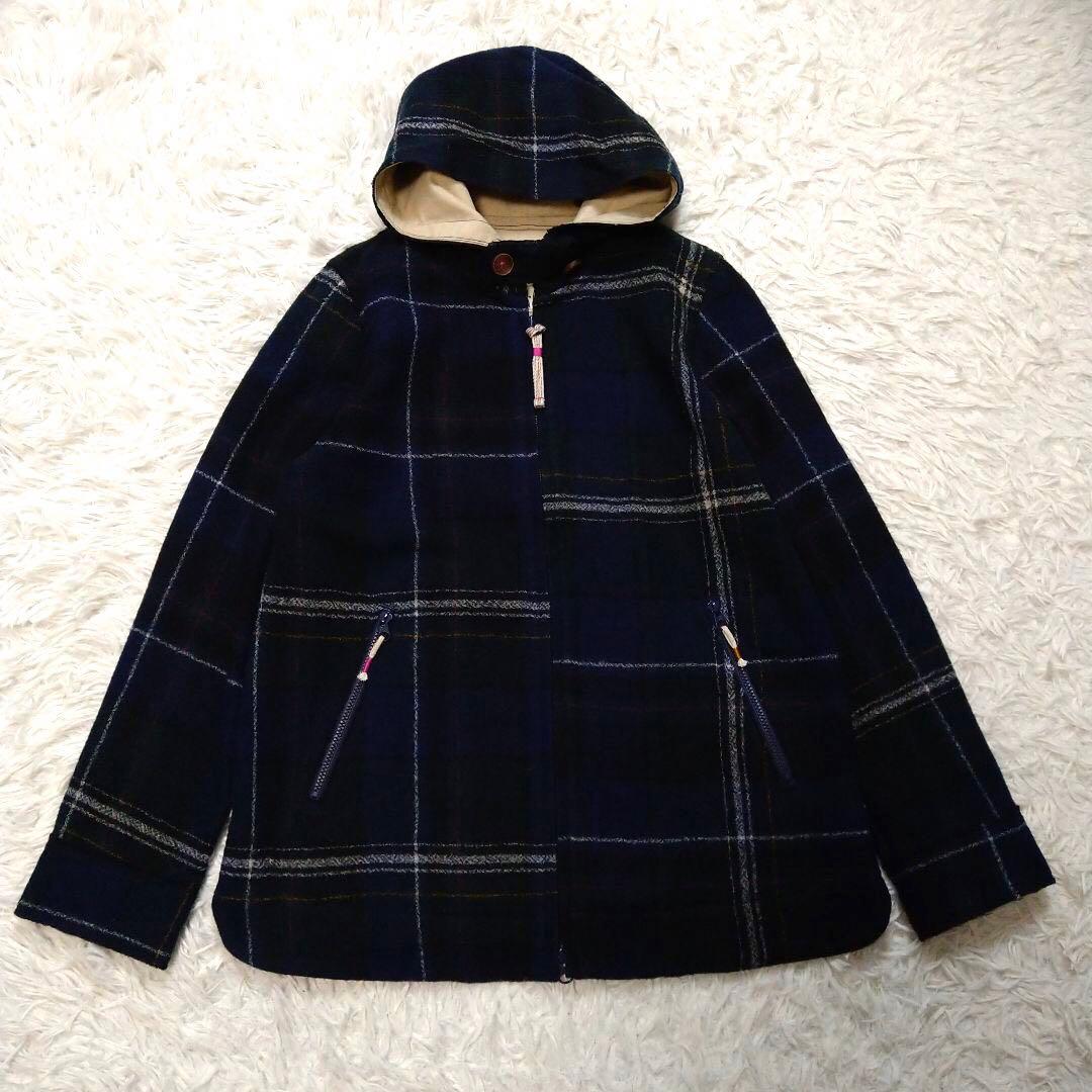 パラスパレス★Pal'ls Palace チェック柄 フーディブルゾン 紺 3