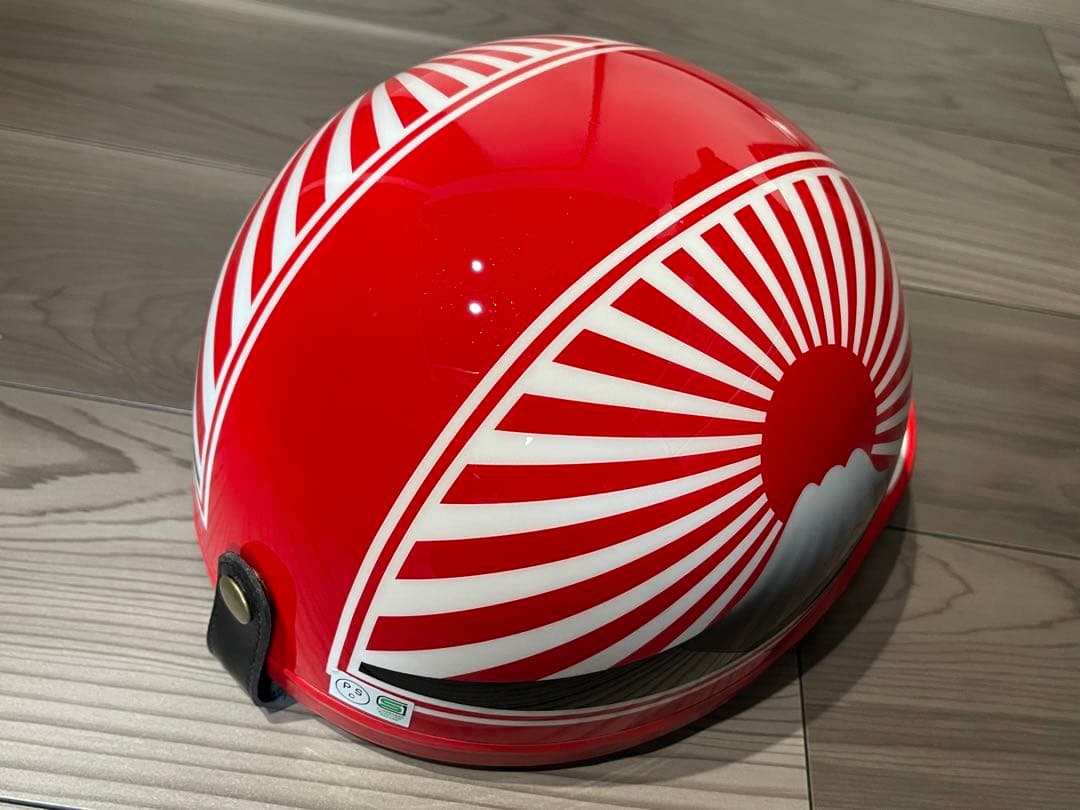 赤白 富士日章 コルク半 ヘルメット アルフィン