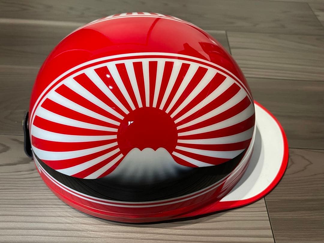 赤白 富士日章 コルク半 ヘルメット アルフィン