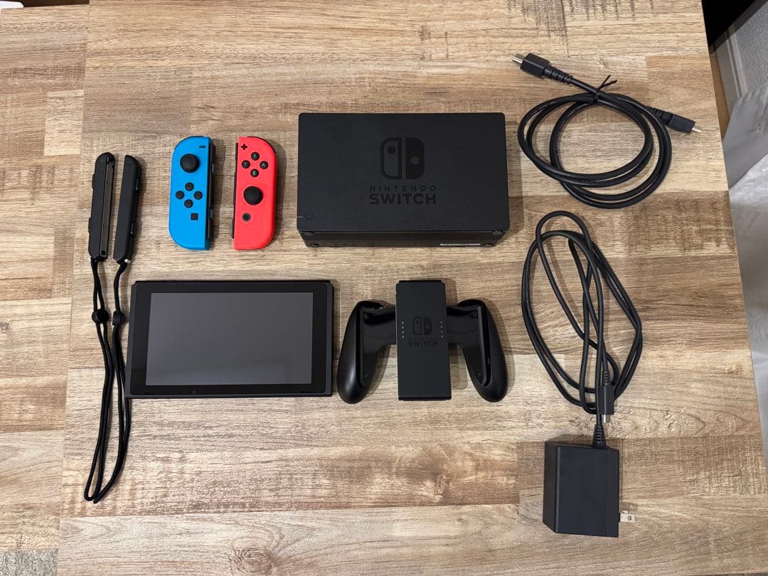 【箱あり】Nintendo Switch 本体 青赤 Joy-Con 付属品