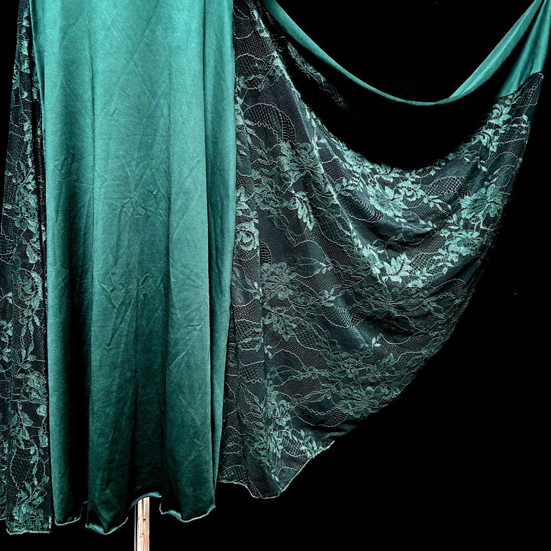 社交ダンス★ジャンティGH ドレス★ビリヤードグリーン★サイズM★新品未使用品