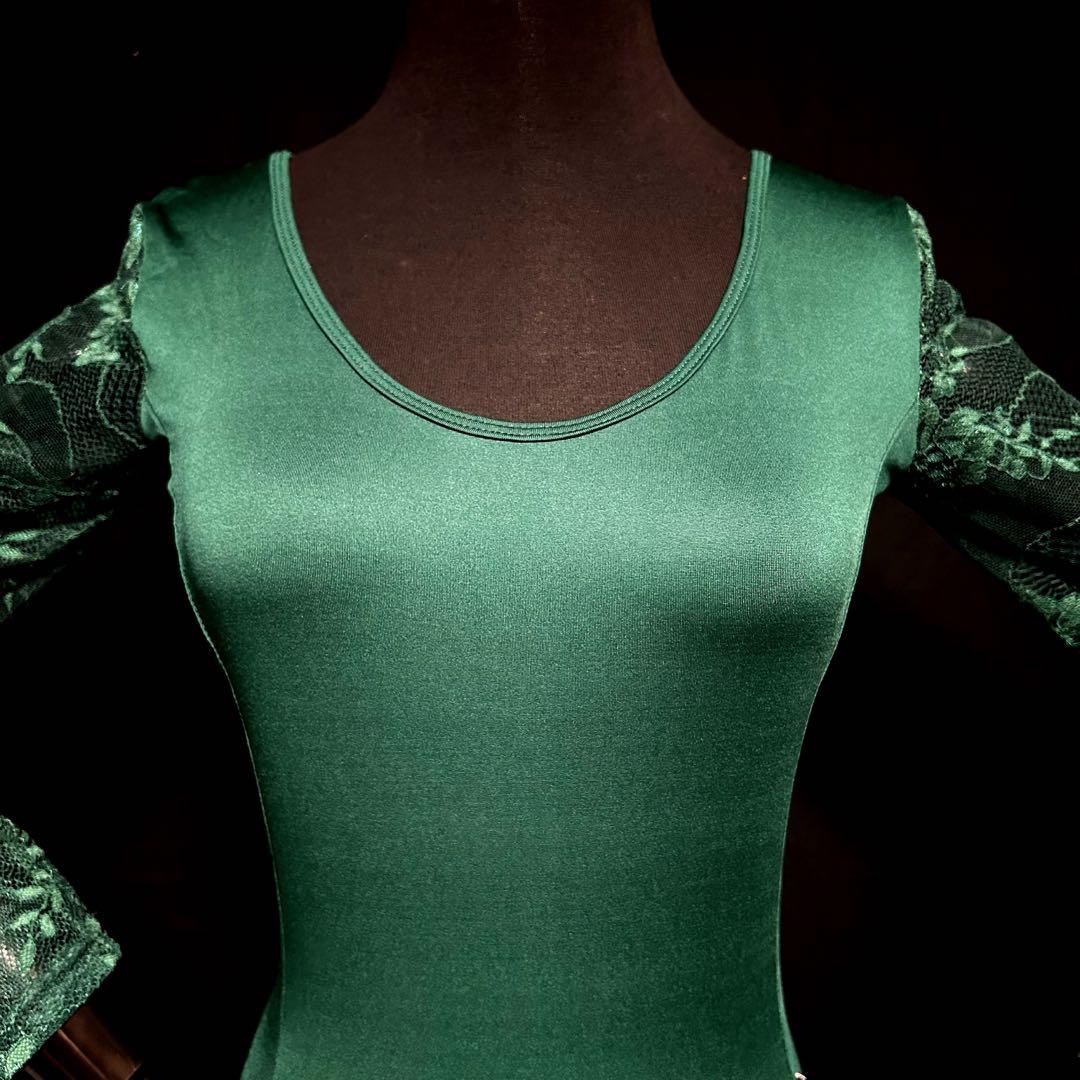 社交ダンス★ジャンティGH ドレス★ビリヤードグリーン★サイズM★新品未使用品