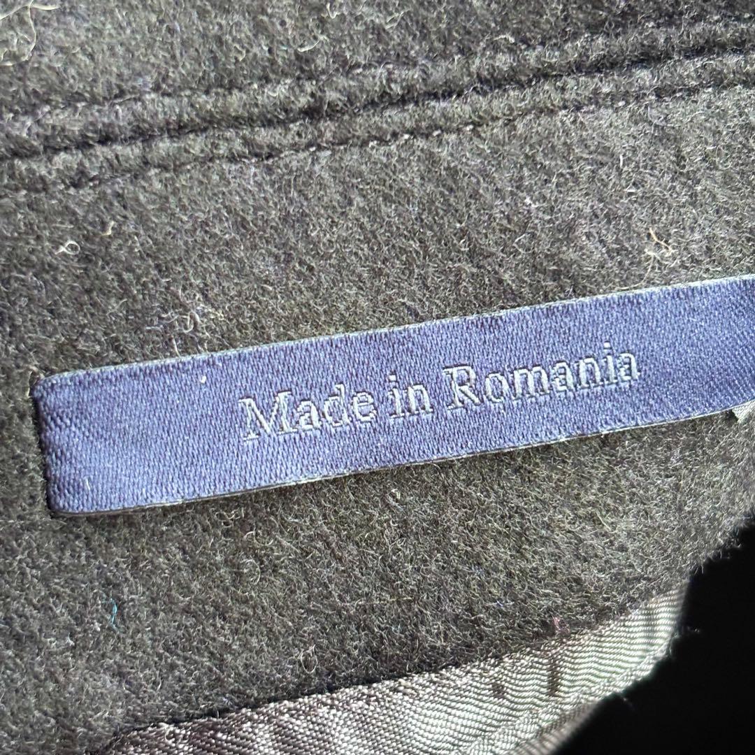 サイズ44（S） LANVIN カットオフ ウール Pコート BK ルーマニア製