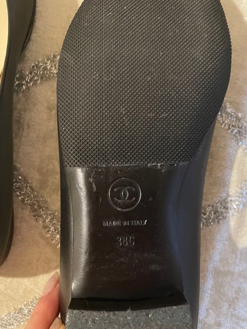 MMM [[プロフィール必読]] 様CHANEL ブラック フラットシューズ38
